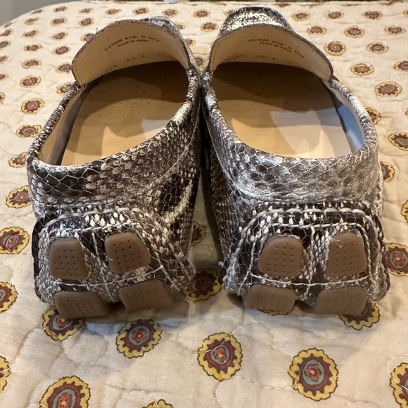 Cole Haan Shelby Bit Logo Snake Print Leather Driving Loafer Moccasins Size 8.5 - Picture 6 of 8